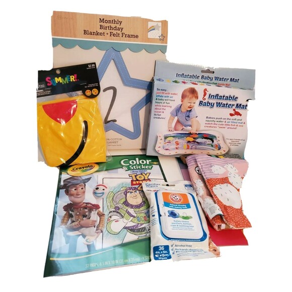 Inflatable Water Mat, Monthly Birthday Felt, Baby Wipes - Baby Bundle NEW - Picture 11 of 11